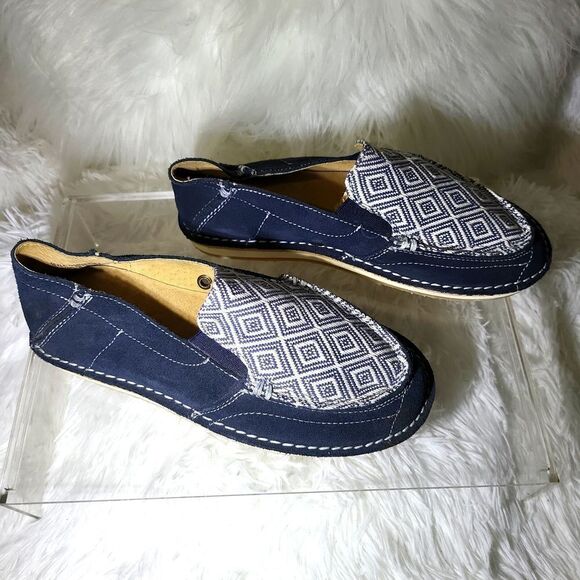 BRAND NEW ! RANK -45 LEATHER AND TEXTILE UPPER NAVY BLUE,AND WHITE,MANMADE SOLE, - Picture 2 of 9